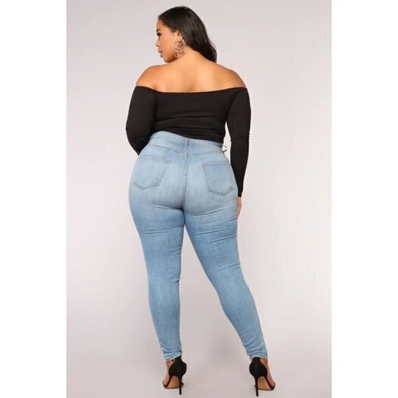 Fool In‎ Love Off Shoulder Bodysuit Black Size 2X RefFNB - Picture 2 of 16